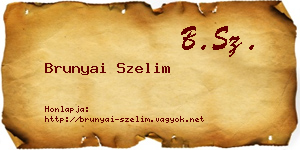 Brunyai Szelim névjegykártya